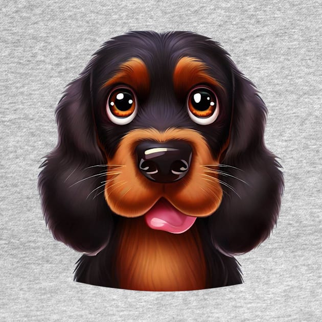 Pup-tacular Gordon Setter by Art By Mojo